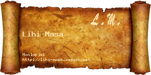 Lihi Masa névjegykártya